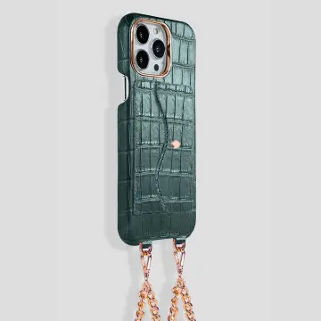 iPhone 15  Pro Max Necklace Pocket Case in Alligator 2