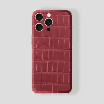 Custom iPhone Rose Gold 24K | Red Alligator