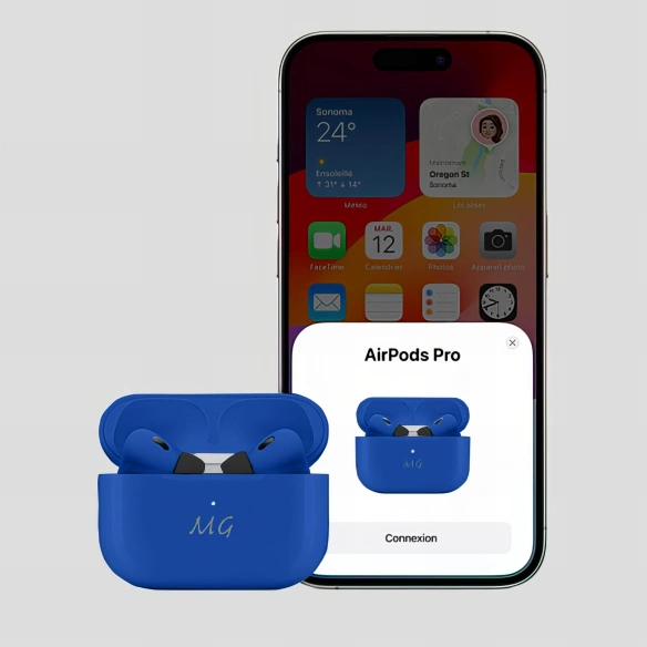 AirPods Pro 2 Colored Blue | USB C|Custom AirPods|Gatti Luxury