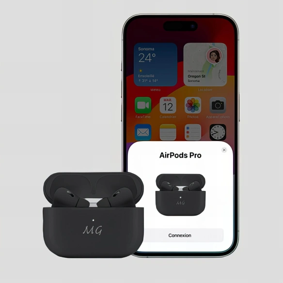 AirPods Pro 2 Colored Black | USB C|Custom AirPods|Gatti Luxury