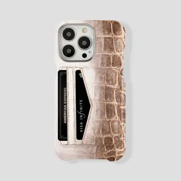 iPhone 15 Cardholder Himalayan Crocodile Case