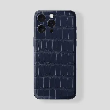 Custom iPhone 15 Pro | Pro Max in Titan Blue  Alligator Blue Navy