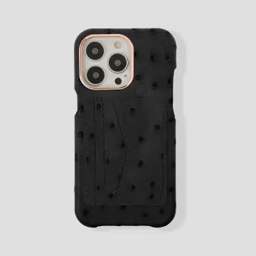 iPhone 15 Plus Cardholder Case Ostrich