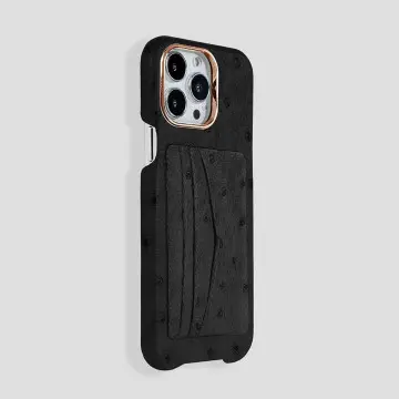 iPhone 15 Plus Cardholder Case Ostrich 2