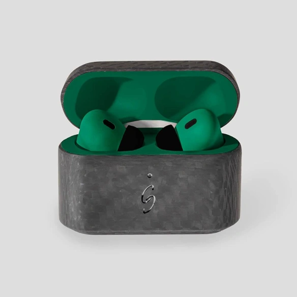 Custom Carbon Fiber AirPods Pro Green|Custom AirPods|Gatti Luxury