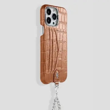 iPhone 16 Pro Max Crossbody Cardholder Case in Alligator 2