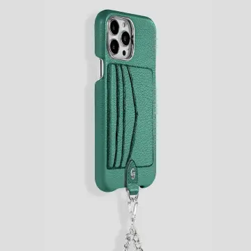 iPhone 15 Crossbody Cardholder Case in Calfskin 2