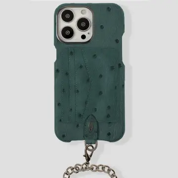 iPhone 15 Pro Crossbody Cardholder Case in Ostrich