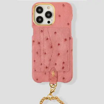 iPhone 16 Pro Max Crossbody Cardholder Case in Ostrich