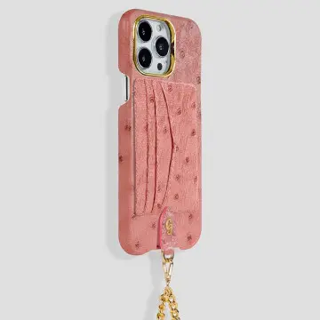 iPhone 16 Pro Max Crossbody Cardholder Case in Ostrich 2