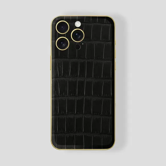 Custom iPhone 16 Gold 24K Alligator