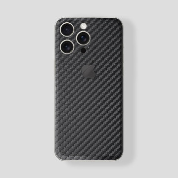 Custom iPhone 16 Pro | Pro Max in Titan White Carbon Fiber Black Logo