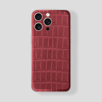 Custom iPhone 16 Pro | Pro Max in Titan White  Alligator Red