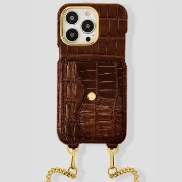 iPhone 16 Pro Max Necklace Pocket Case in Alligator