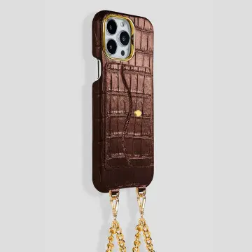 iPhone 16 Pro Max Necklace Pocket Case in Alligator 2